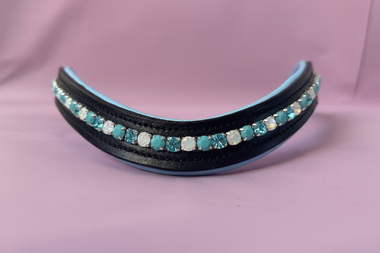 Coloured padded single strand browband