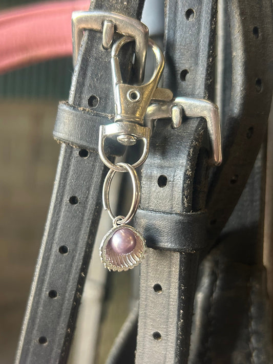 Sterling silver clam charm