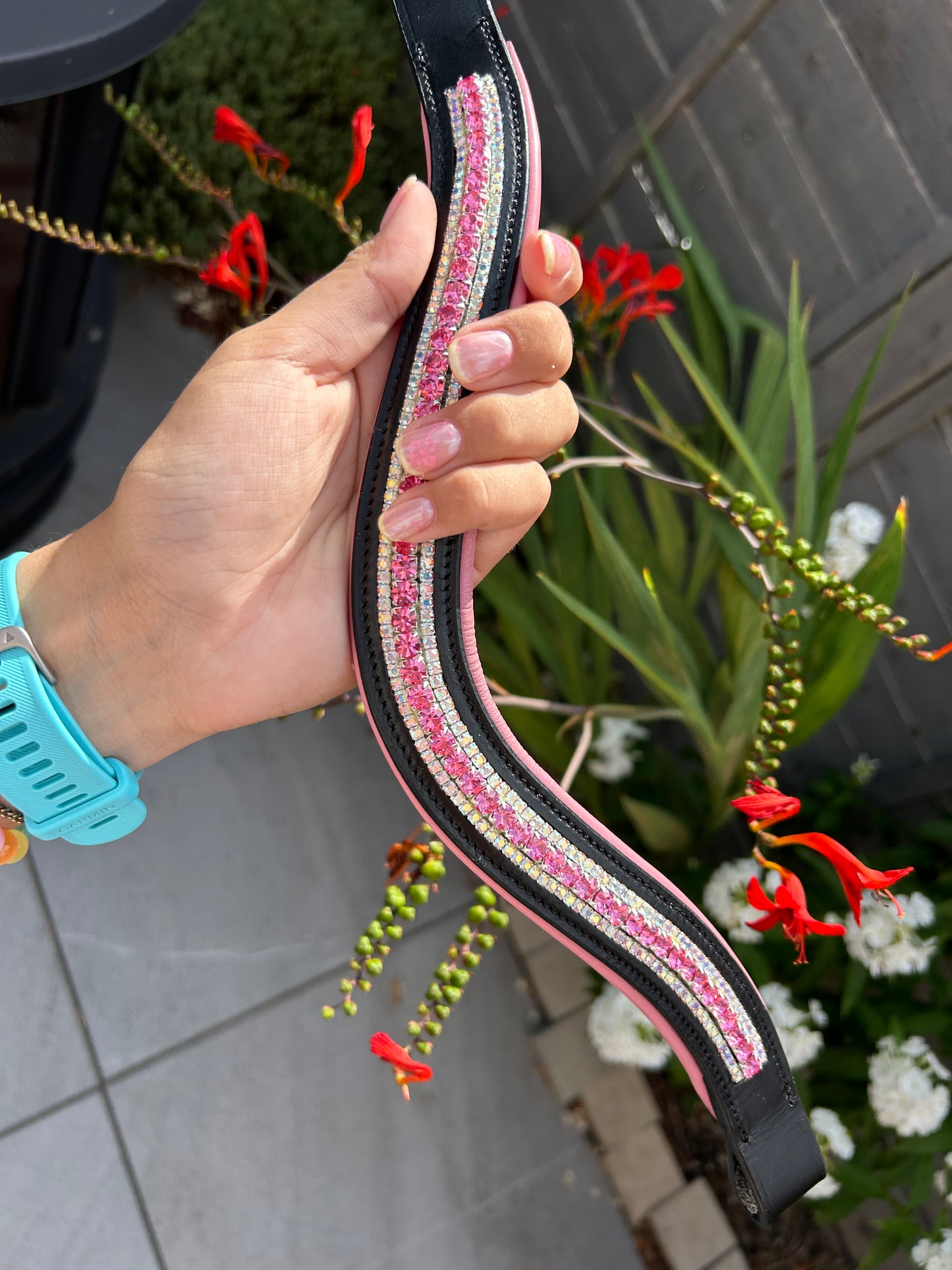 Pink padded browband